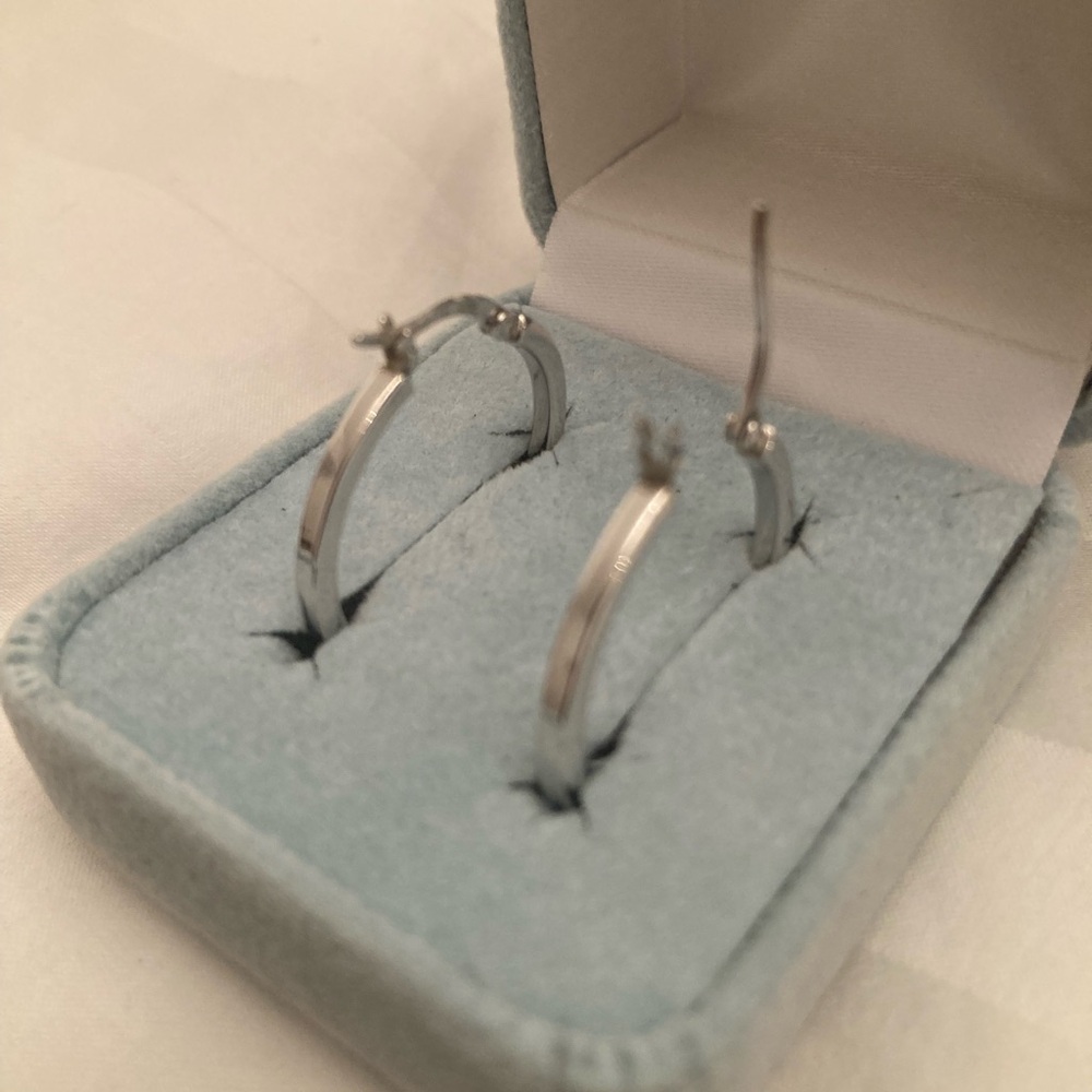 BEST OFFER!
Elegant Silver Hoop Earrings by Epiphany. - Picture 6 of 9